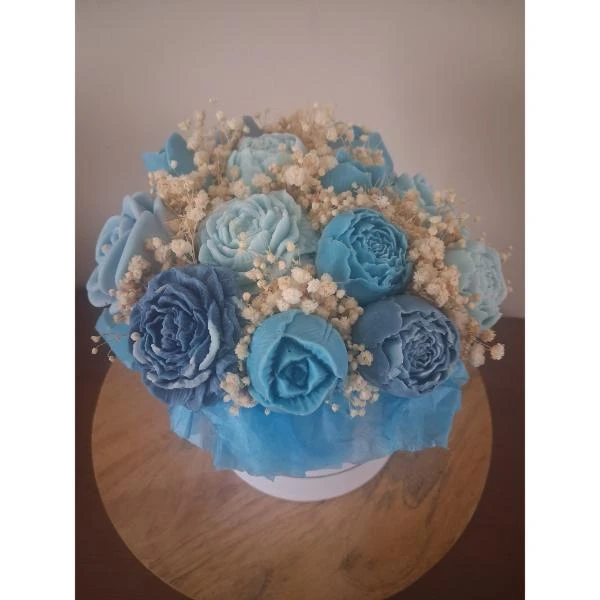 bouquet lotus blanc et coton