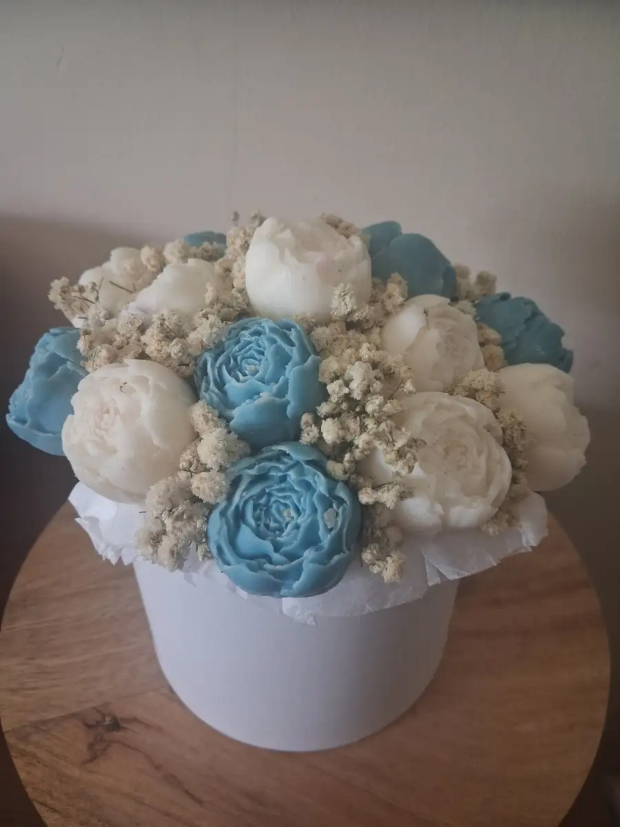 Bouquet Lotus blanc et coton